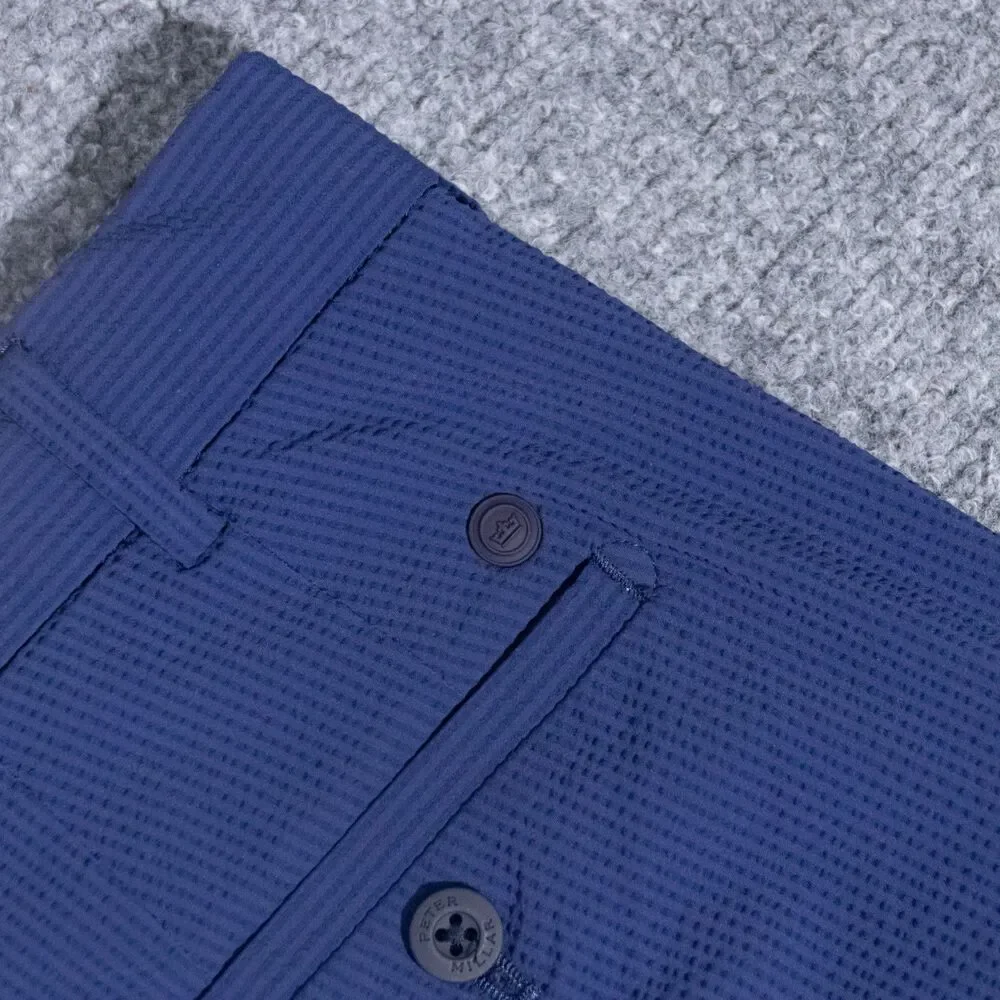 Peter Millar Crown Crafted Matlock Seersucker Performance Blue Pants 32x30 Golf